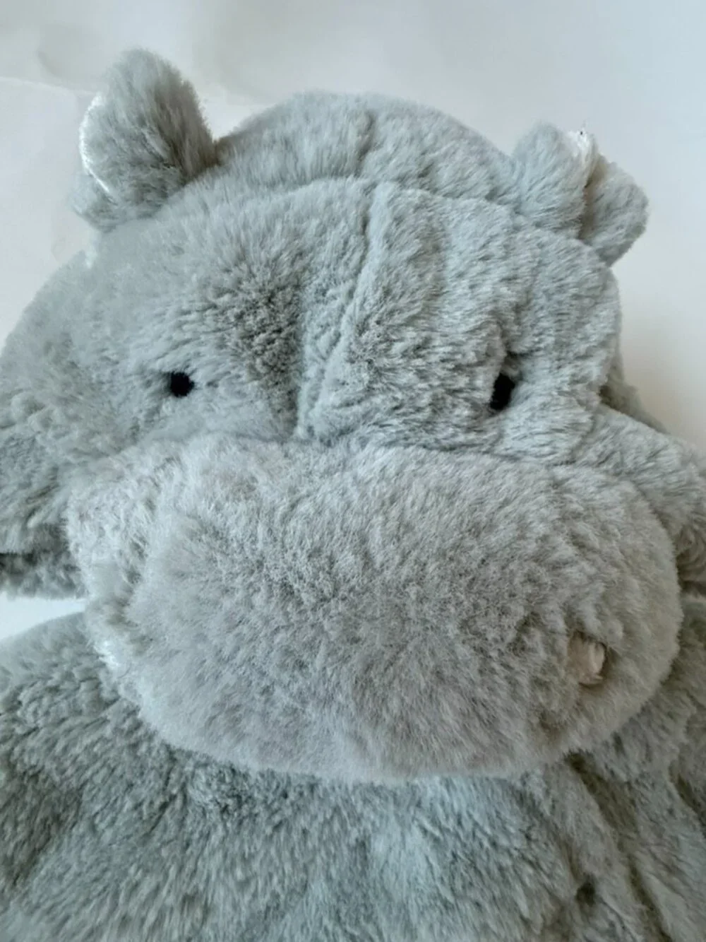 Pottery Barn Kids 6-12m Hippo Halloween Costume One Piece Gray White Dress Up